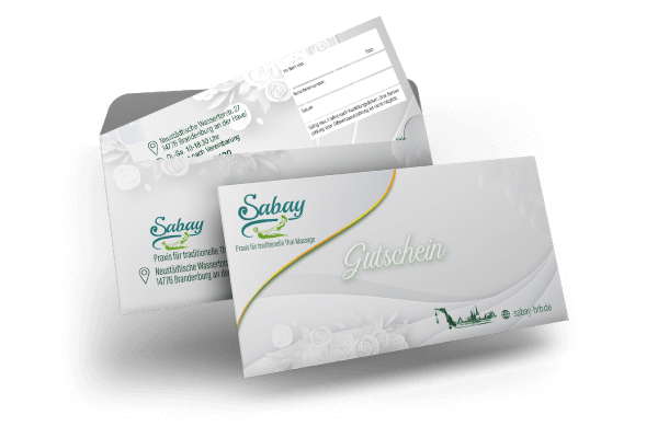 Geschenkgutscheine Sabay Thai-Massage und Massage Brandenburg Geschenkgutscheine Sabay Thai-Massage und Massage Brandenburg
